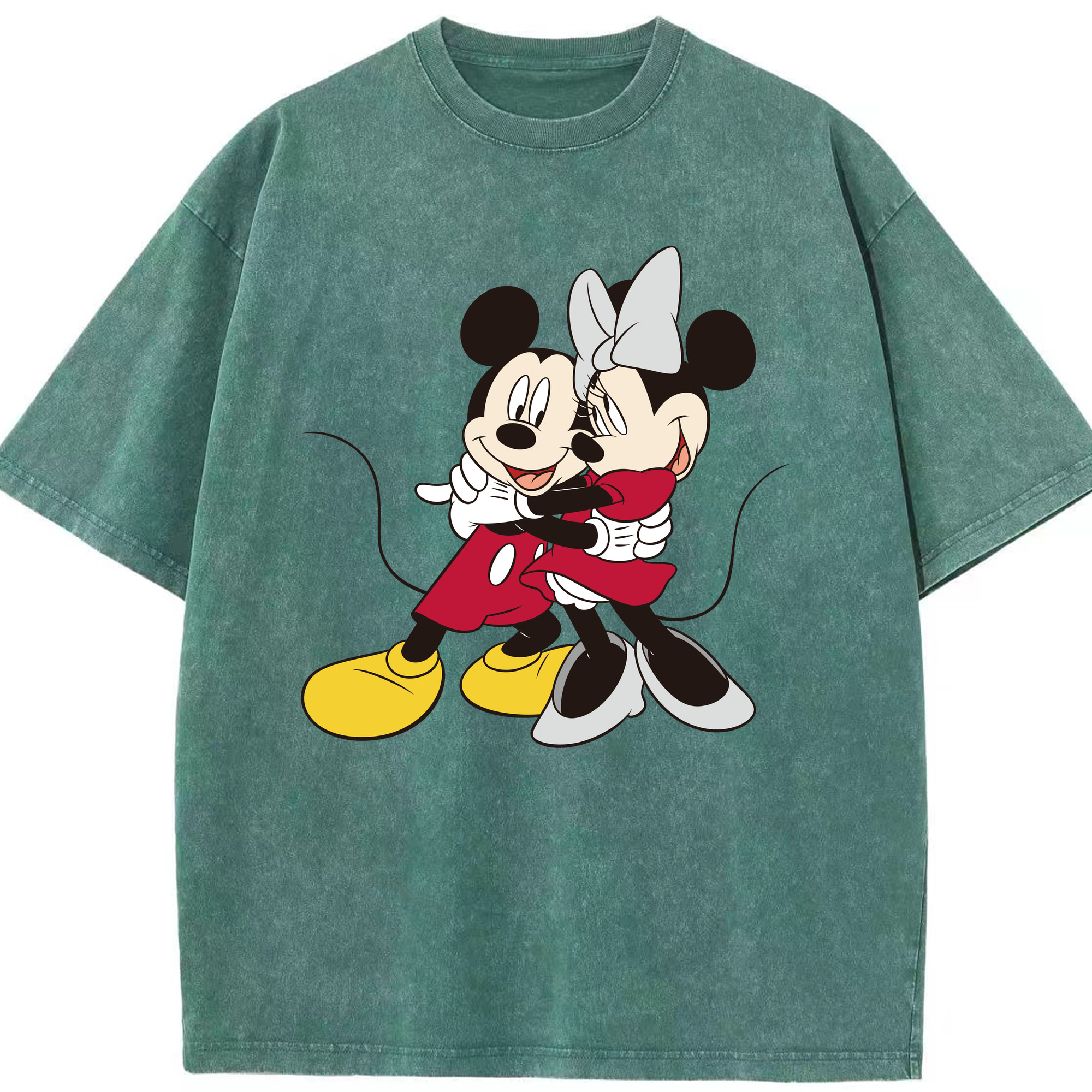 （画像用） ミッキーマウス Mickey Mouse 綿100% ヴィンテージ風 半袖Tシャツ（フロントプリント）